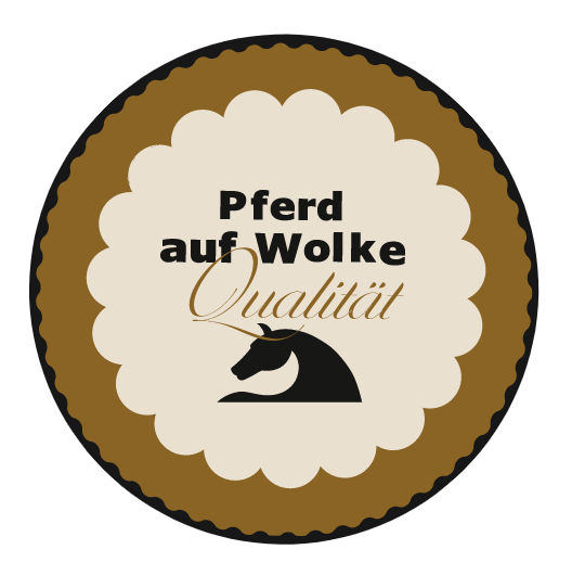 Pferd auf Wolke Qualitätssiegel